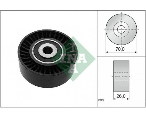 Deflection/Guide Pulley, v-ribbed belt 532054410 Ina