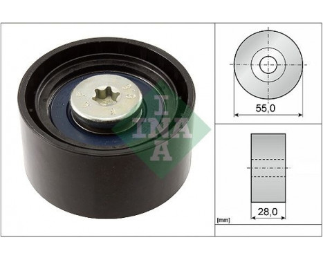 Deflection/Guide Pulley, v-ribbed belt 532055610 Ina