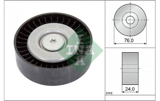 Deflection/Guide Pulley, v-ribbed belt 532055810 Ina