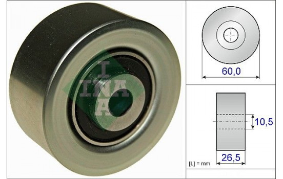 Deflection/Guide Pulley, v-ribbed belt 532056110 Ina