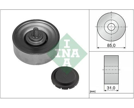 Deflection/Guide Pulley, v-ribbed belt 532056910 Ina