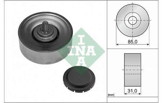 Deflection/Guide Pulley, v-ribbed belt 532056910 Ina