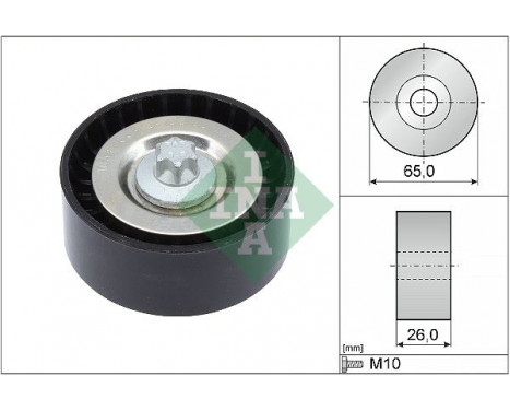 Deflection/Guide Pulley, v-ribbed belt 532057010 Ina