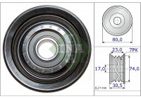 Deflection/Guide Pulley, v-ribbed belt 532058010 Ina