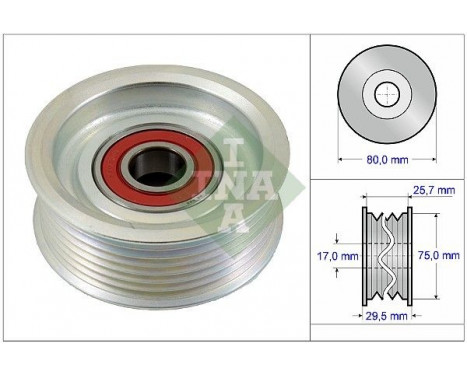 Deflection/Guide Pulley, v-ribbed belt 532058710 Ina