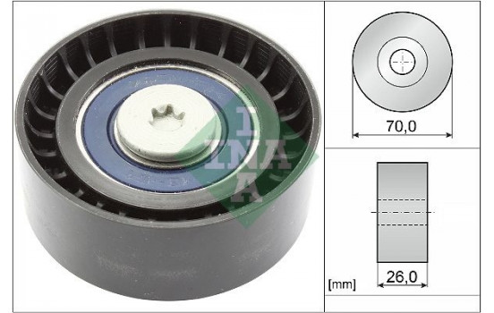 Deflection/Guide Pulley, V-ribbed belt 532059510 Ina