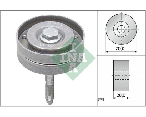 Deflection/Guide Pulley, v-ribbed belt 532059610 Ina
