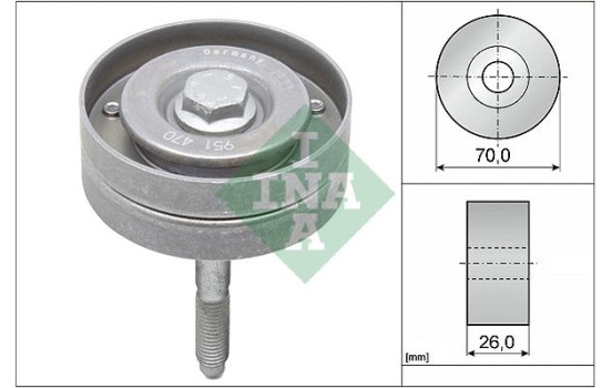 Deflection/Guide Pulley, v-ribbed belt 532059610 Ina