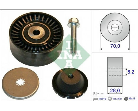 Deflection/Guide Pulley, v-ribbed belt 532060010 Ina