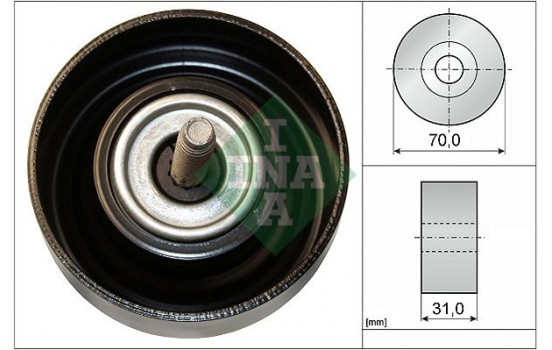 Deflection/Guide Pulley, v-ribbed belt 532061410 Ina