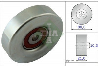 Deflection/Guide Pulley, v-ribbed belt 532061810 Ina