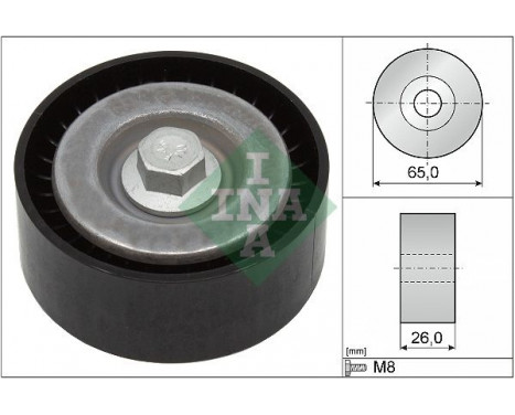 Deflection/Guide Pulley, v-ribbed belt 532062110 Ina