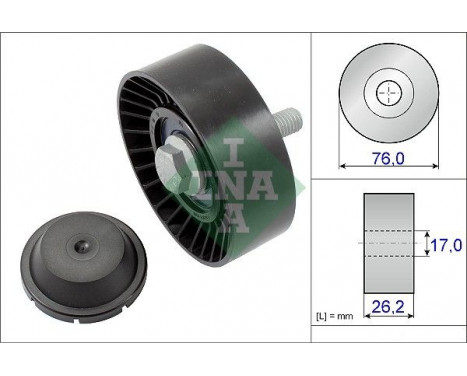 Deflection/Guide Pulley, v-ribbed belt 532063210 Ina