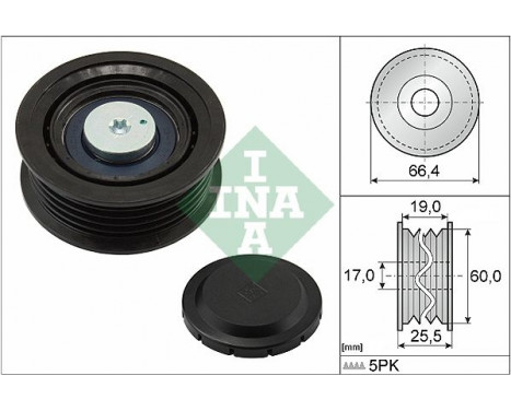 Deflection/Guide Pulley, v-ribbed belt 532064210 Ina