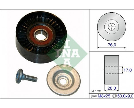 Deflection/Guide Pulley, v-ribbed belt 532064810 Ina
