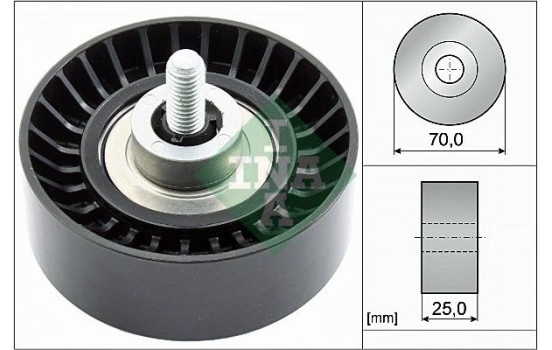 Deflection/Guide Pulley, v-ribbed belt 532065510 Ina