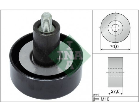 Deflection/Guide Pulley, v-ribbed belt 532065710 Ina