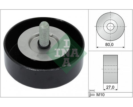 Deflection/Guide Pulley, v-ribbed belt 532065810 Ina