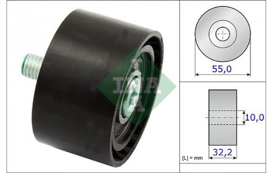 Deflection/Guide Pulley, v-ribbed belt 532065910 Ina