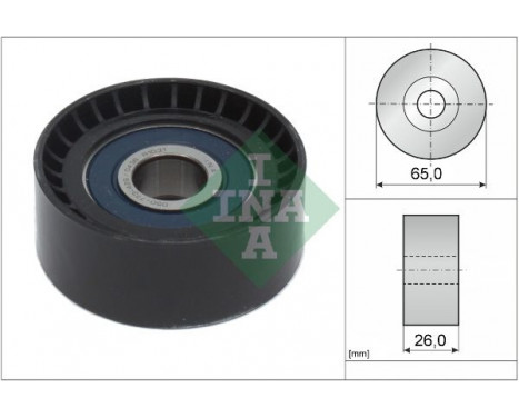 Deflection/Guide Pulley, v-ribbed belt 532066610 Ina