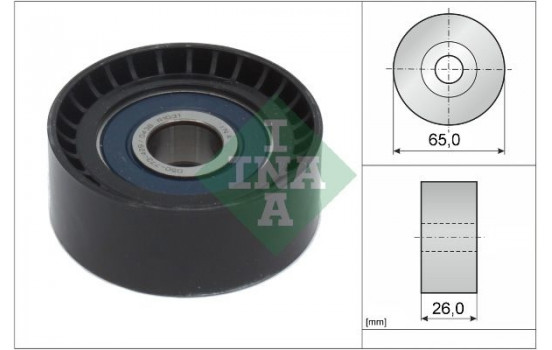 Deflection/Guide Pulley, v-ribbed belt 532066610 Ina