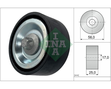 Deflection/Guide Pulley, v-ribbed belt 532066910 Ina