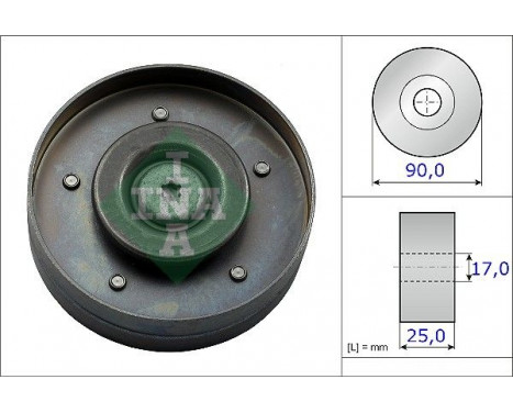 Deflection/Guide Pulley, v-ribbed belt 532069410 Ina