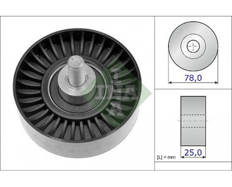 Deflection/Guide Pulley, v-ribbed belt 532070510 Ina