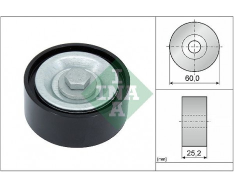 Deflection/Guide Pulley, v-ribbed belt 532071510 Ina