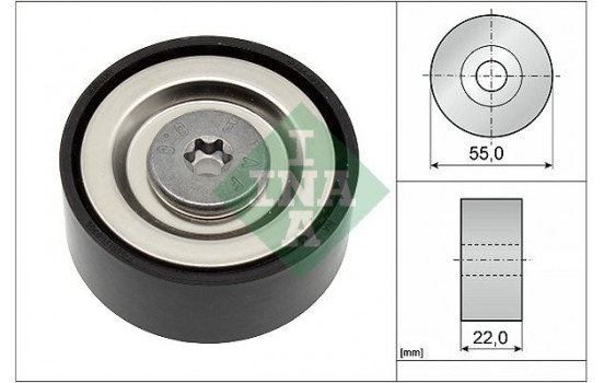 Deflection/Guide Pulley, v-ribbed belt 532072010 Ina