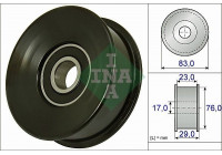 Deflection/Guide Pulley, v-ribbed belt 532073010 Ina