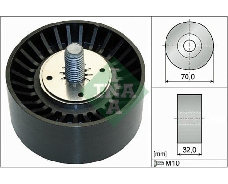 Deflection/Guide Pulley, v-ribbed belt 532073510 Ina