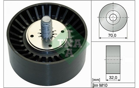 Deflection/Guide Pulley, v-ribbed belt 532073510 Ina