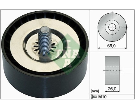 Deflection/Guide Pulley, v-ribbed belt 532073610 Ina
