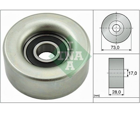 Deflection/Guide Pulley, v-ribbed belt 532078310 Ina