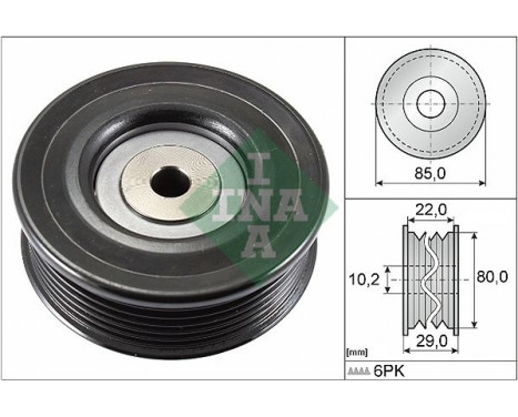 Deflection/Guide Pulley, v-ribbed belt 532079910 Ina