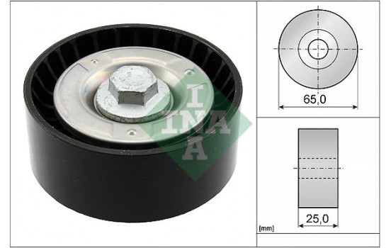 Deflection/Guide Pulley, v-ribbed belt 532085510 Ina