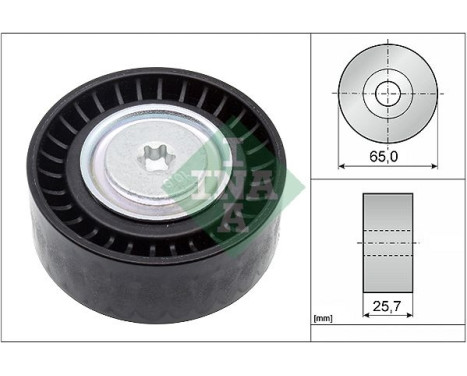 Deflection/Guide Pulley, v-ribbed belt 532090710 Ina