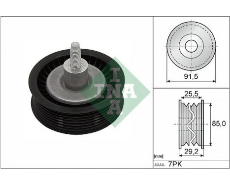 Deflection/Guide Pulley, v-ribbed belt 532090910 Ina