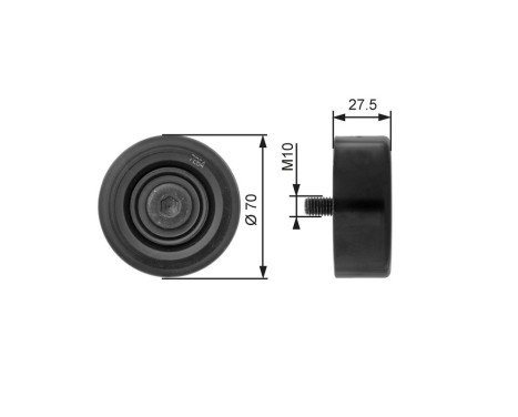 Deflection/Guide Pulley, v-ribbed belt DriveAlign® T36206 Gates