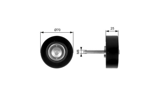 Deflection/Guide Pulley, v-ribbed belt DriveAlign® T36263 Gates