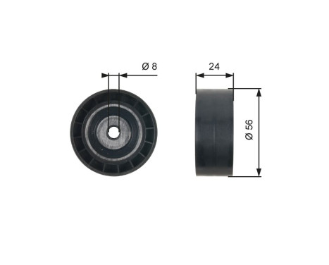 Deflection/Guide Pulley, v-ribbed belt DriveAlign® T36362 Gates
