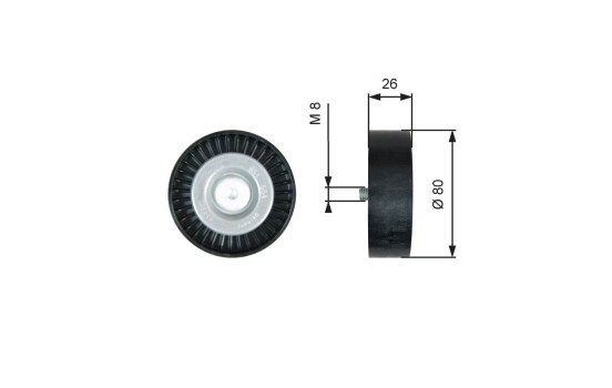 Deflection/Guide Pulley, v-ribbed belt DriveAlign® T36367 Gates