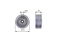 Deflection/Guide Pulley, v-ribbed belt DriveAlign® T36386 Gates