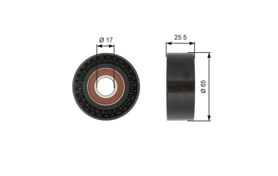 Deflection/Guide Pulley, v-ribbed belt DriveAlign® T36394 Gates