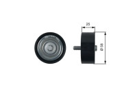 Deflection/Guide Pulley, v-ribbed belt DriveAlign® T36407 Gates