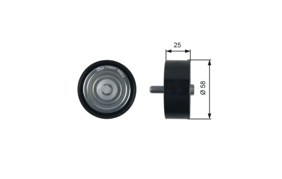 Deflection/Guide Pulley, v-ribbed belt DriveAlign® T36407 Gates