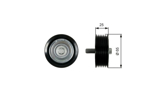 Deflection/Guide Pulley, v-ribbed belt DriveAlign® T36433 Gates