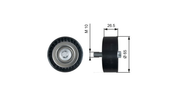 Deflection/Guide Pulley, v-ribbed belt DriveAlign® T36464 Gates