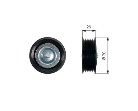 Deflection/Guide Pulley, v-ribbed belt DriveAlign® T36469 Gates
